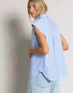 Laura Striped Sleeveless Shirt