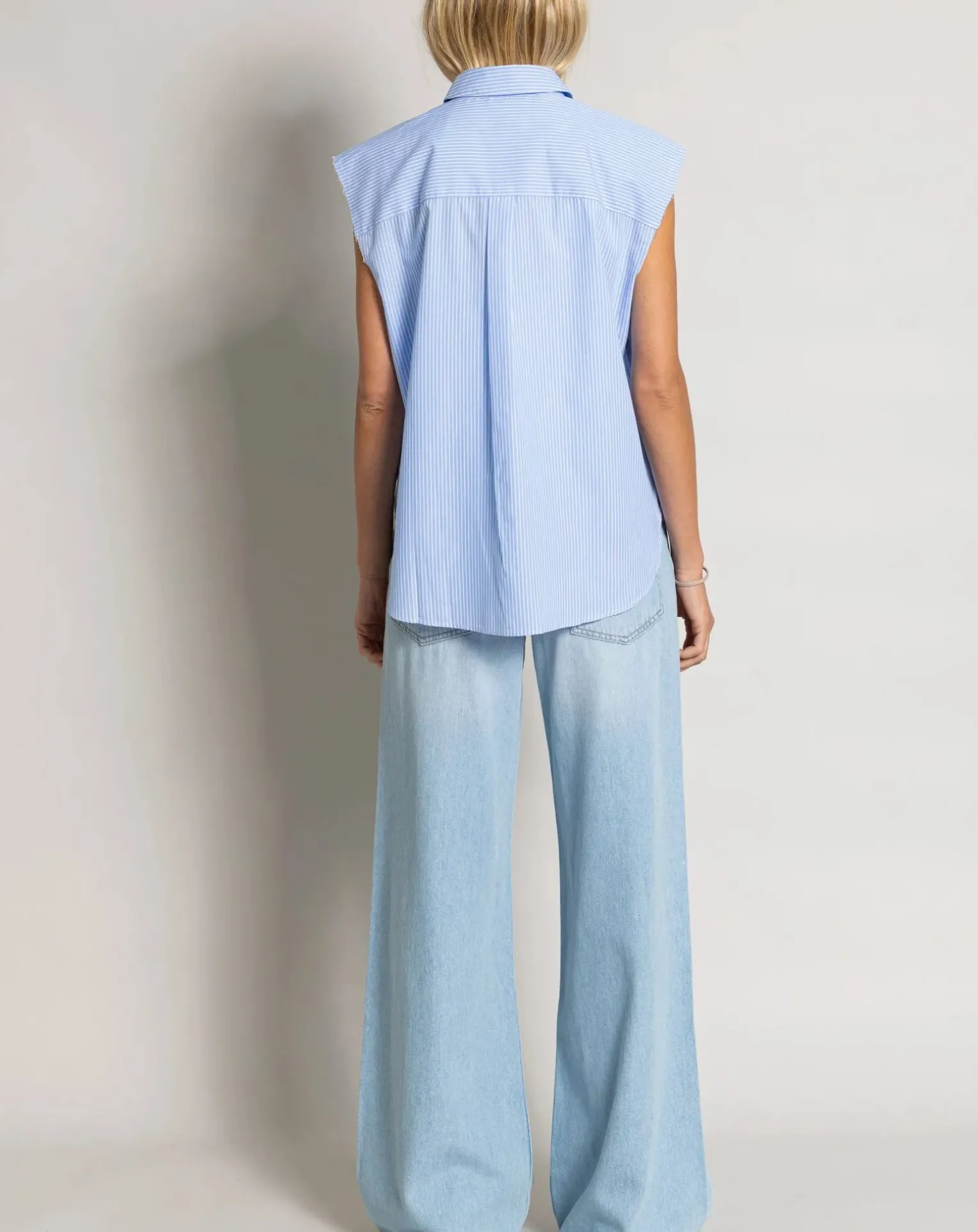 Laura Striped Sleeveless Shirt