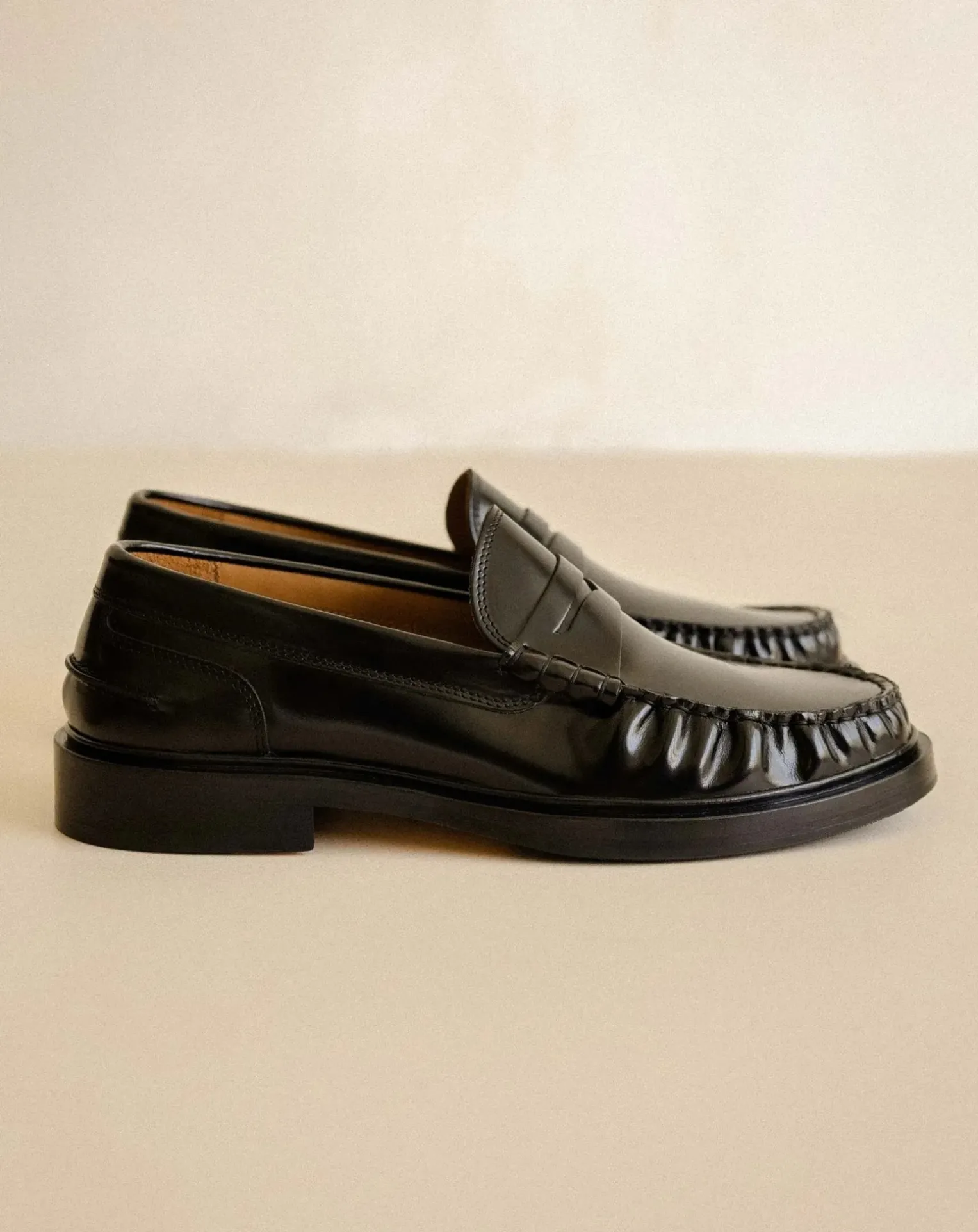 Leather loafers