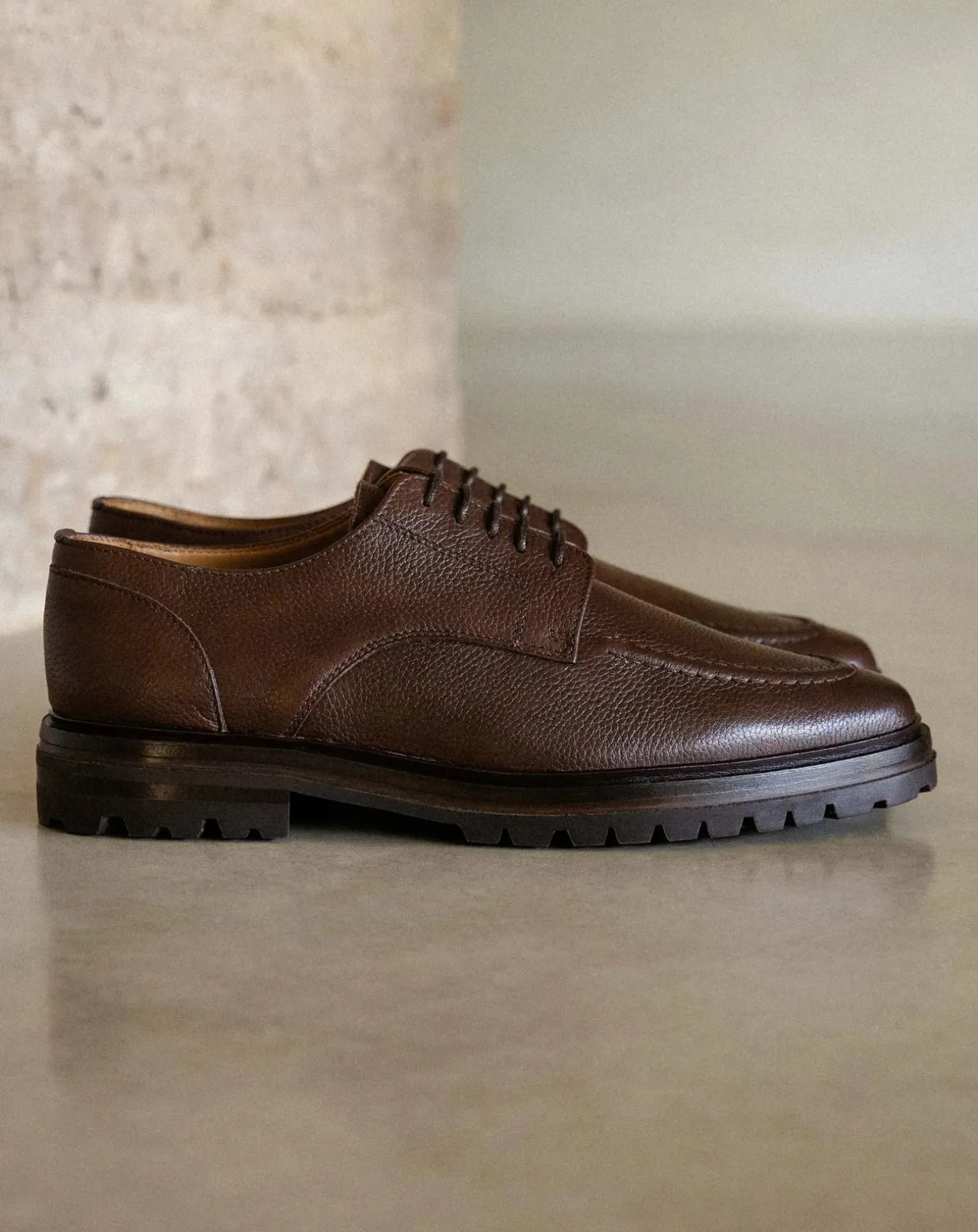 Leather Platform Derbies