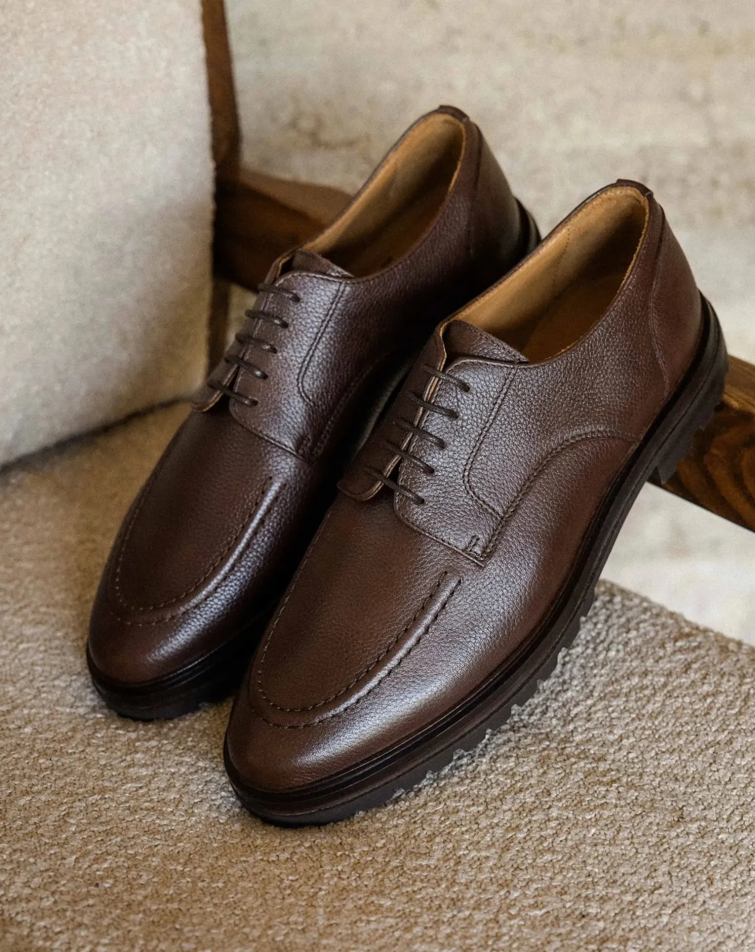 Leather Platform Derbies