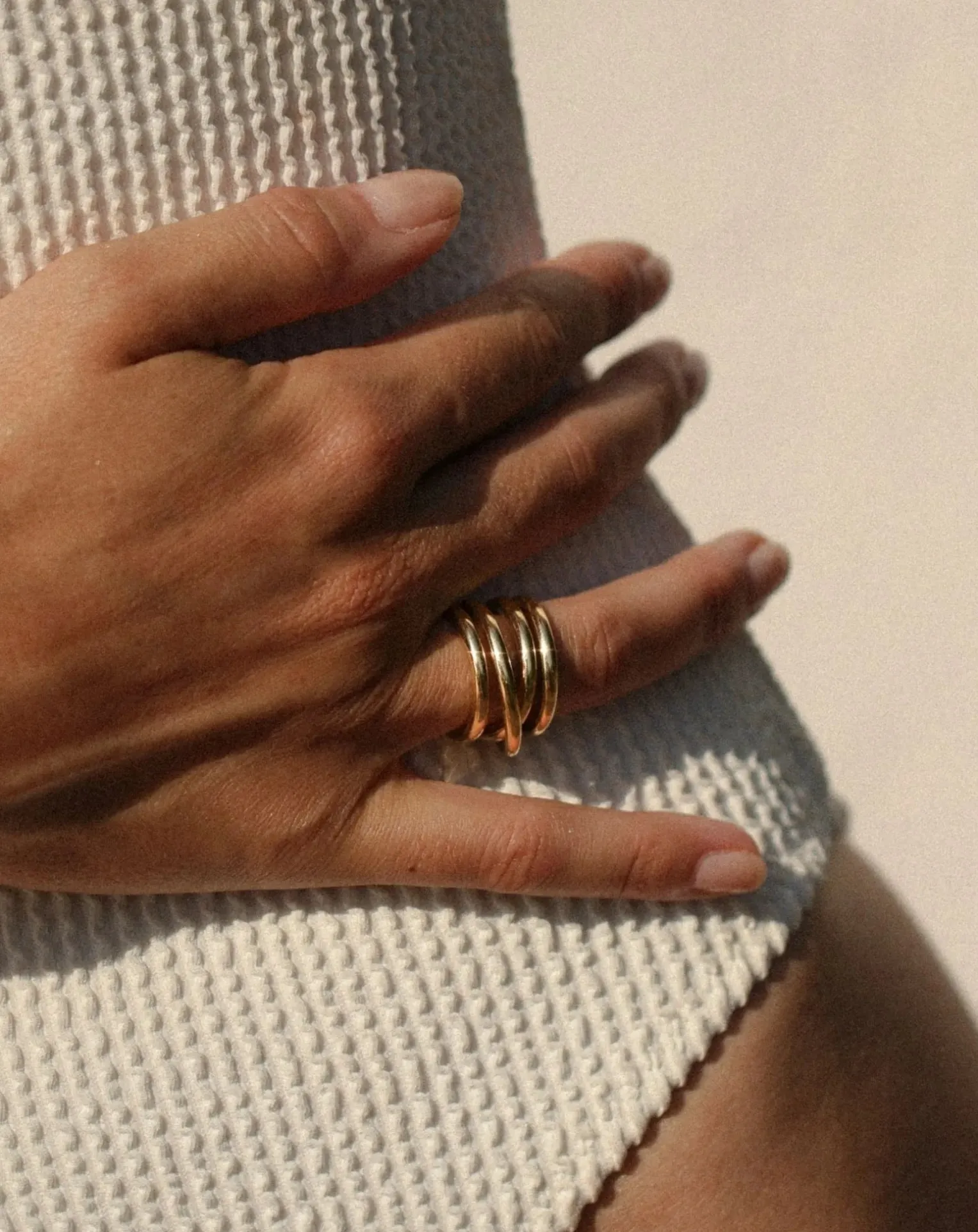 L'Intégrale gold-plated ring