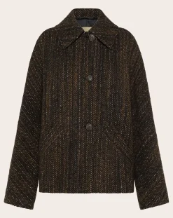 Lord Herringbone Virgin Wool Coat