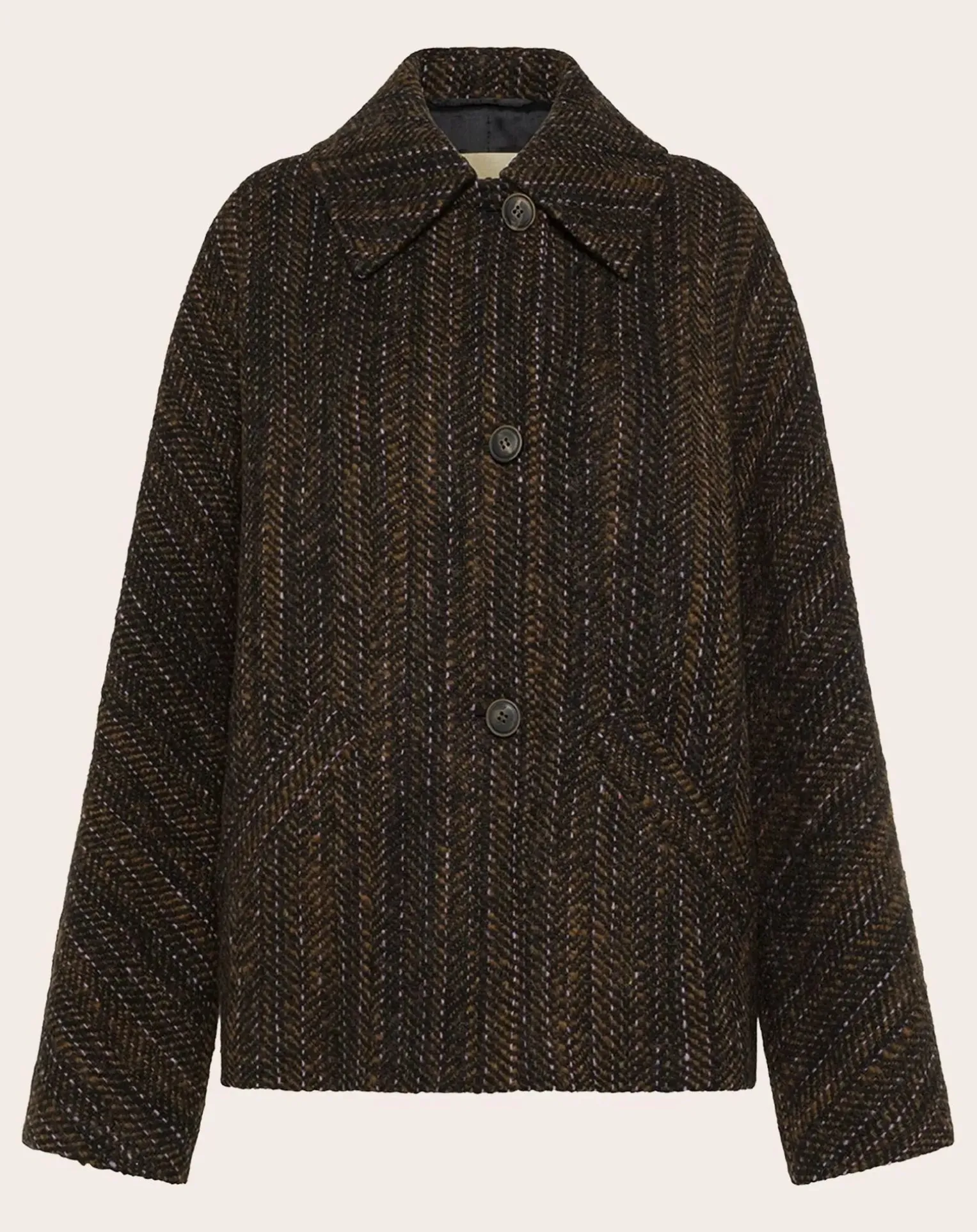 Lord Herringbone Virgin Wool Coat