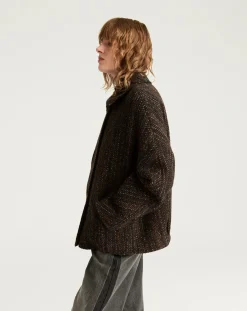 Lord Herringbone Virgin Wool Coat