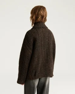 Lord Herringbone Virgin Wool Coat