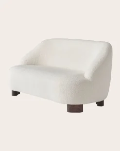 Margas LC3 2-Seater Sofa - Walnut Wood Legs