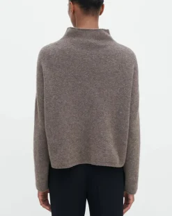 Mika stand-up collar sweater in Yak wool