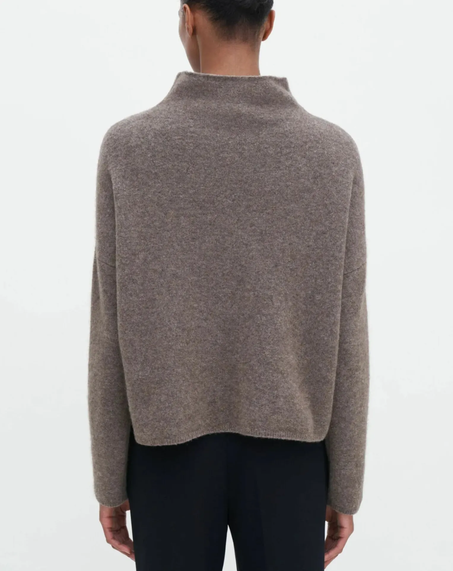 Mika stand-up collar sweater in Yak wool
