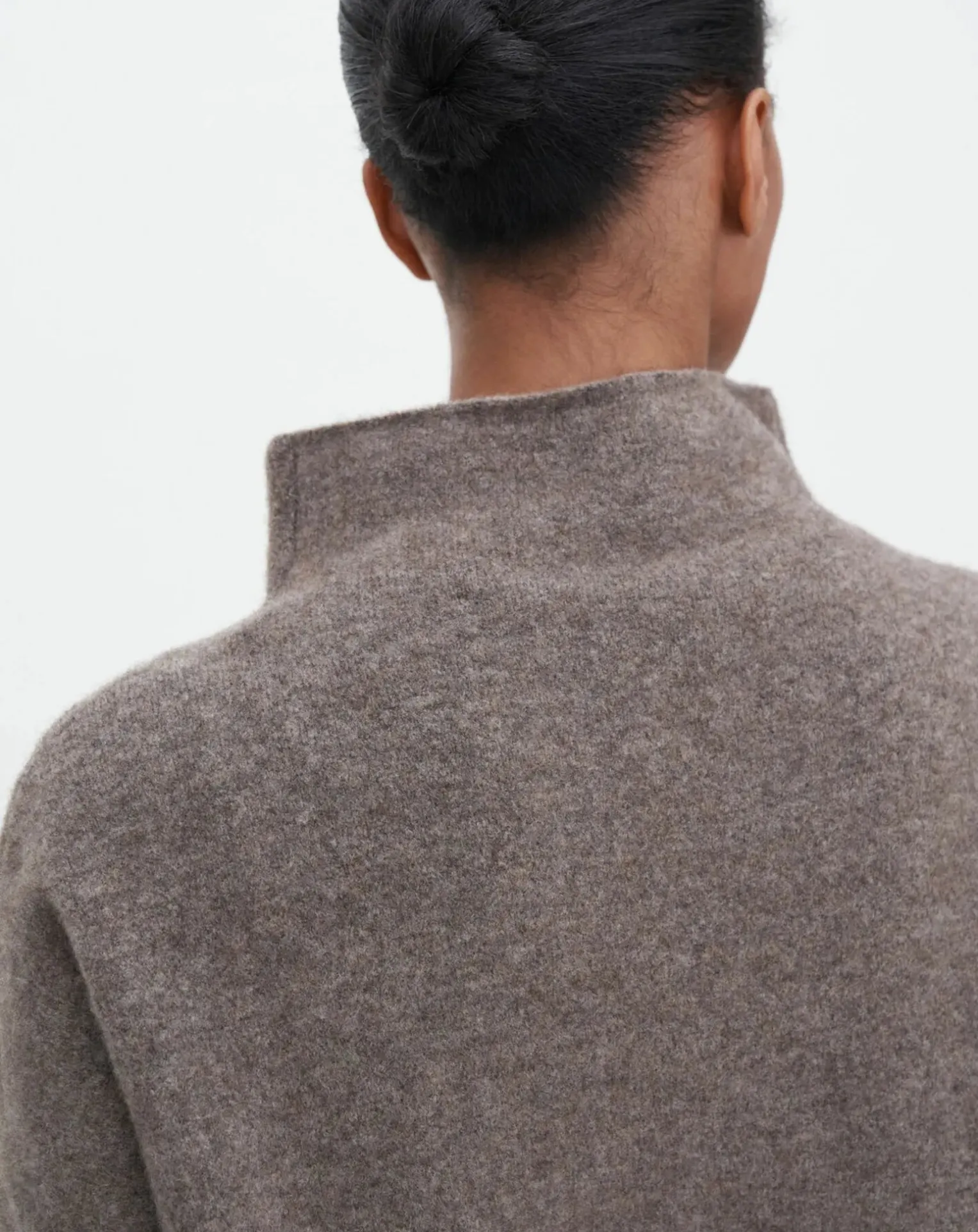 Mika stand-up collar sweater in Yak wool
