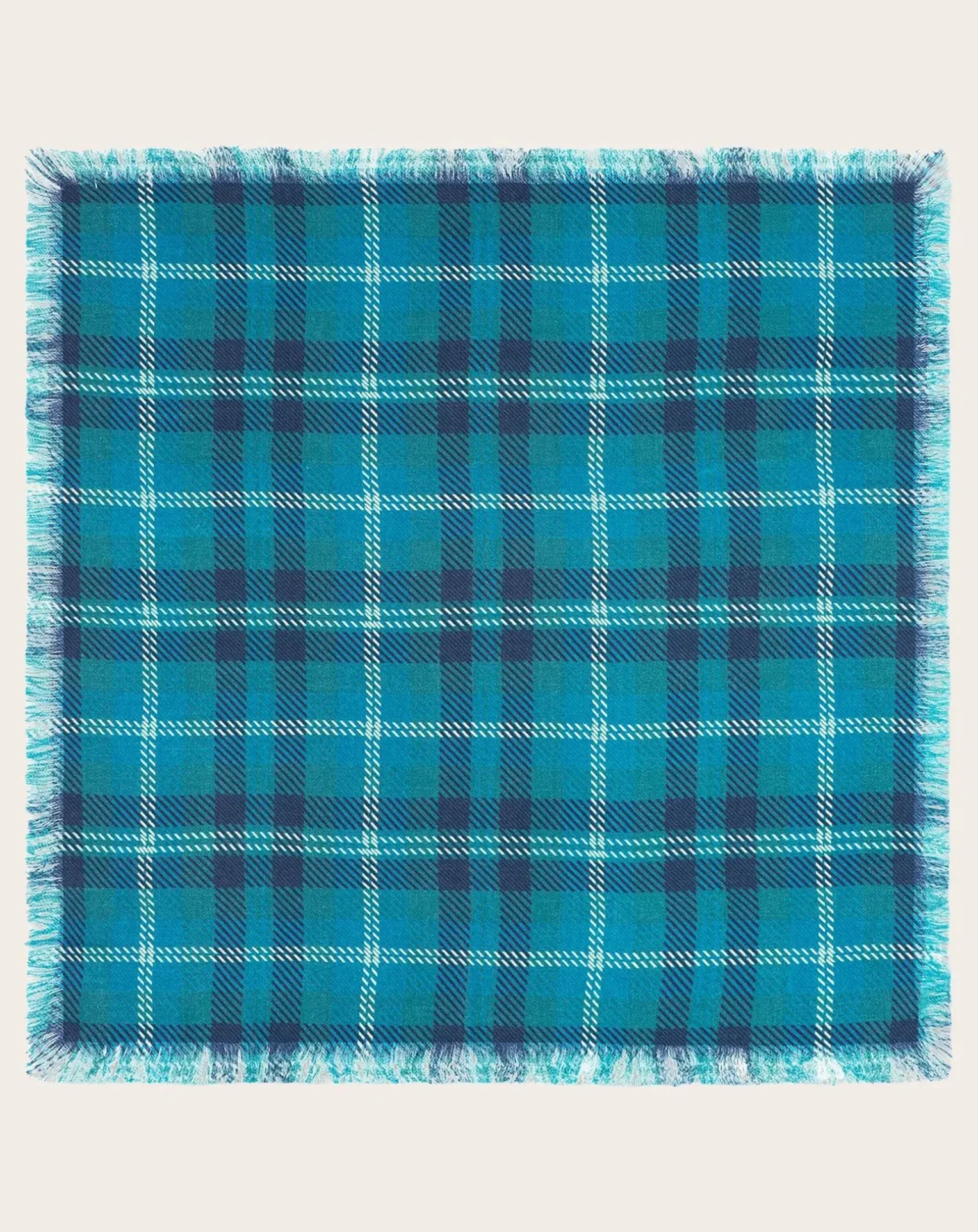 Mini Carré Tartan Cashmere Scarf