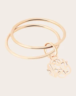 Monogram Double Circle ring