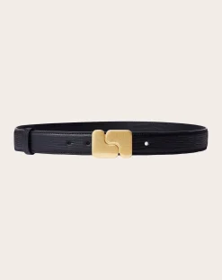 Ninon Belt Lizard Embossed Leather