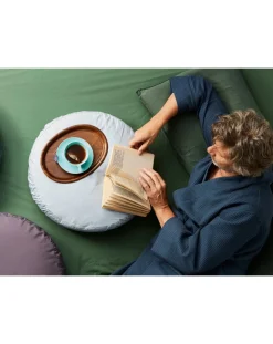 Organic Cotton Percale Round Cushion