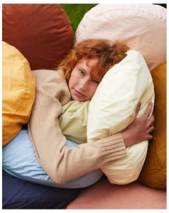 Organic Cotton Percale Round Cushion