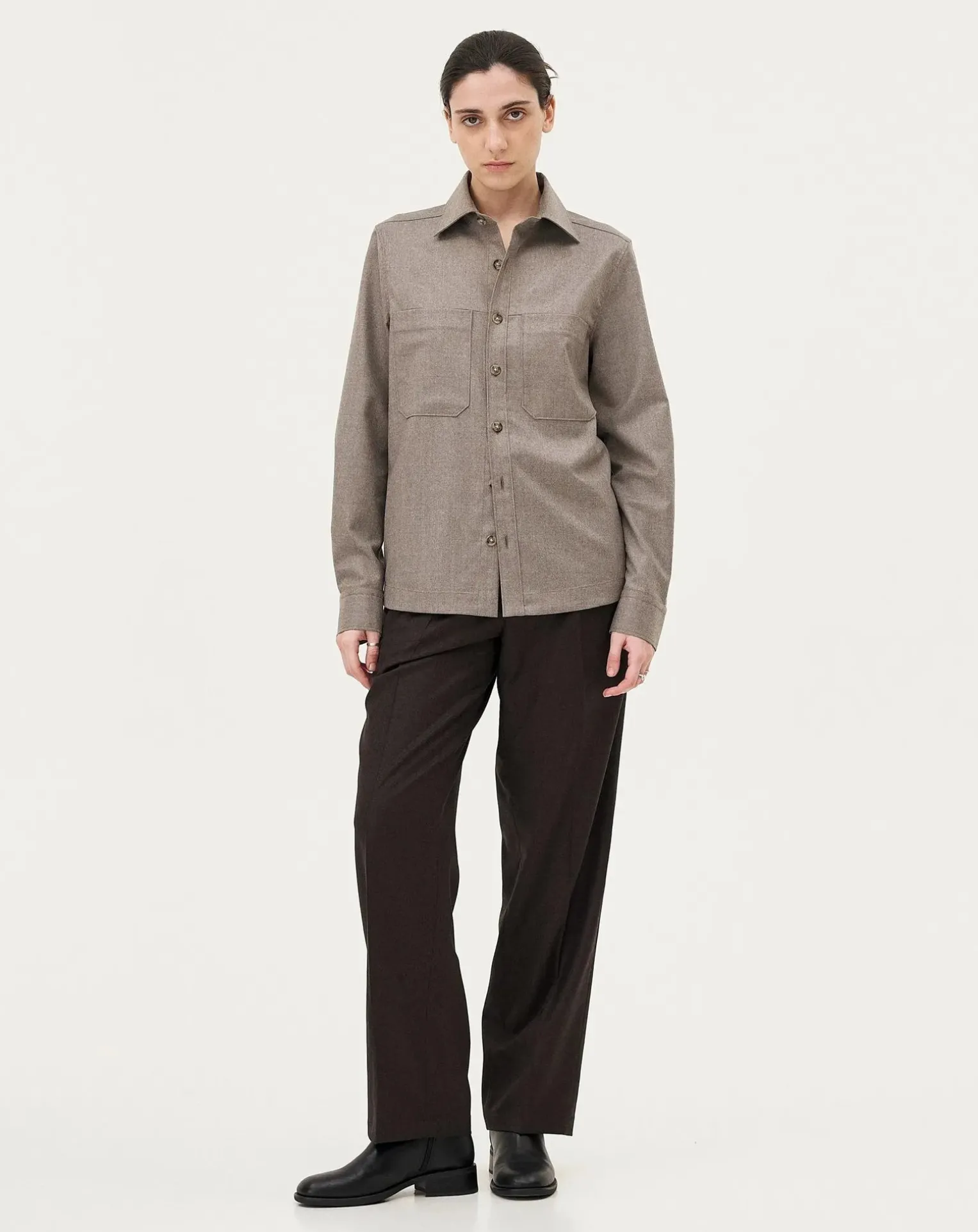 Ottawa Mushroom Virgin Wool Overshirt