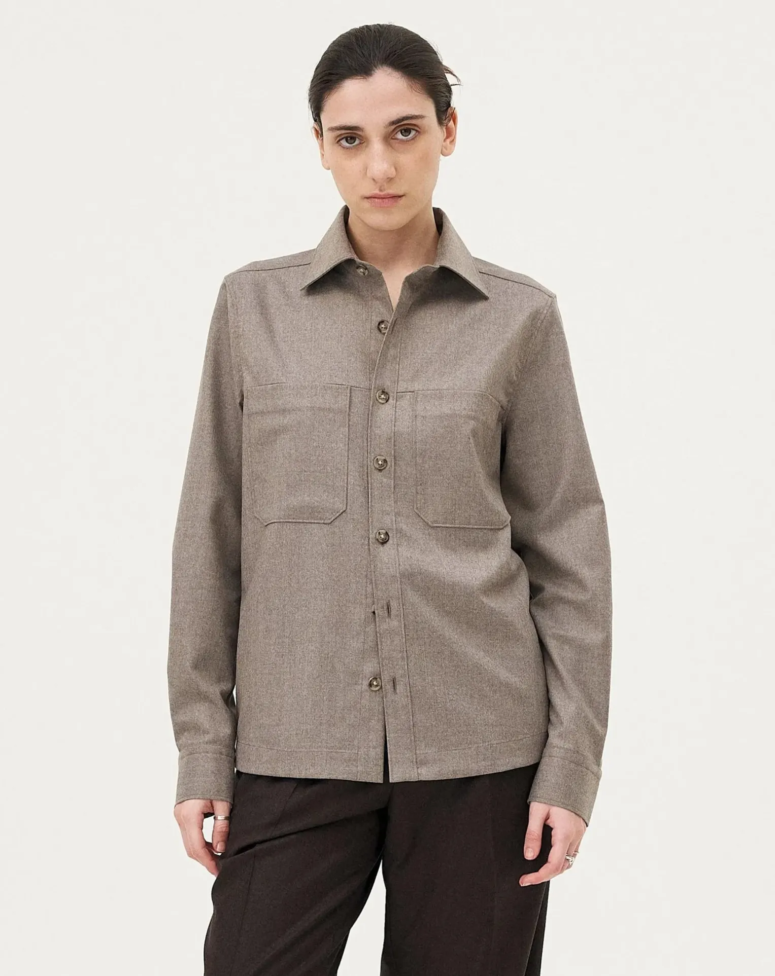 Ottawa Mushroom Virgin Wool Overshirt