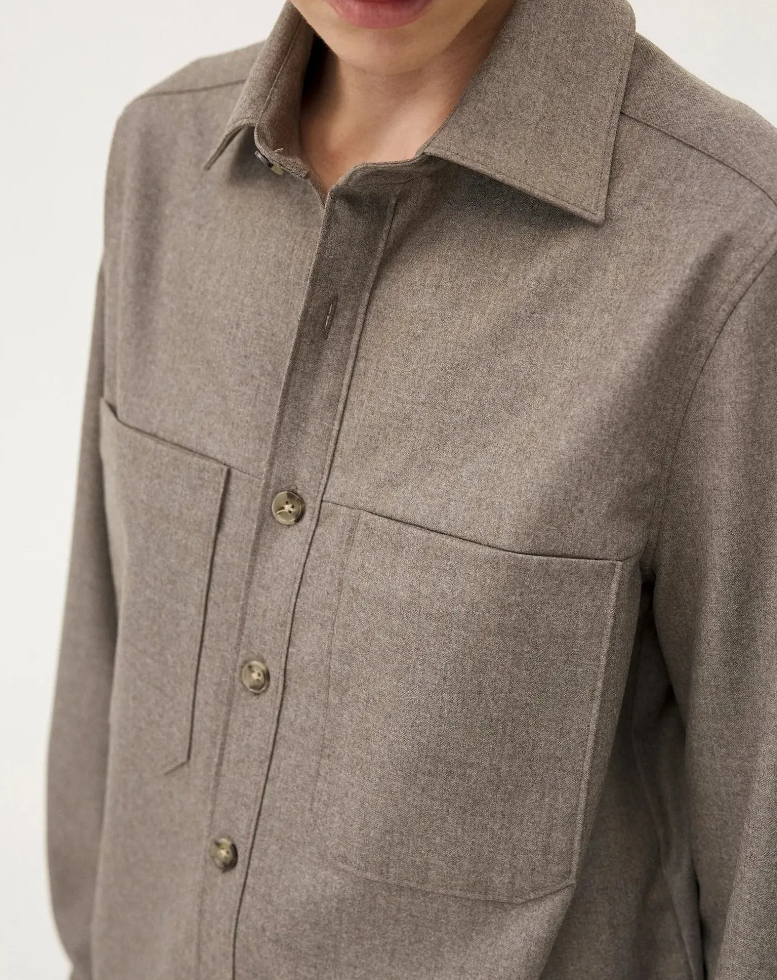 Ottawa Mushroom Virgin Wool Overshirt