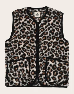 Pepitko Vest Wool Leopard Sleeveless Vest