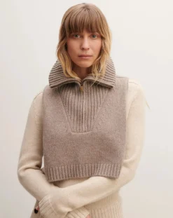 Plastron Cashmere trucker collar