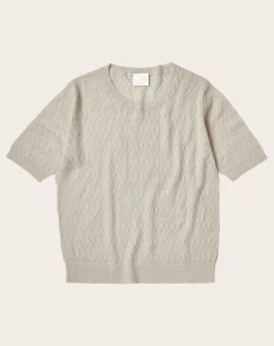 Pointelle Fine Knit Merino Wool Sweater - Women's Collection