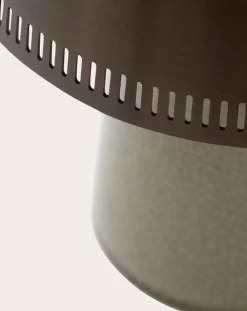 Portable Raku table lamp