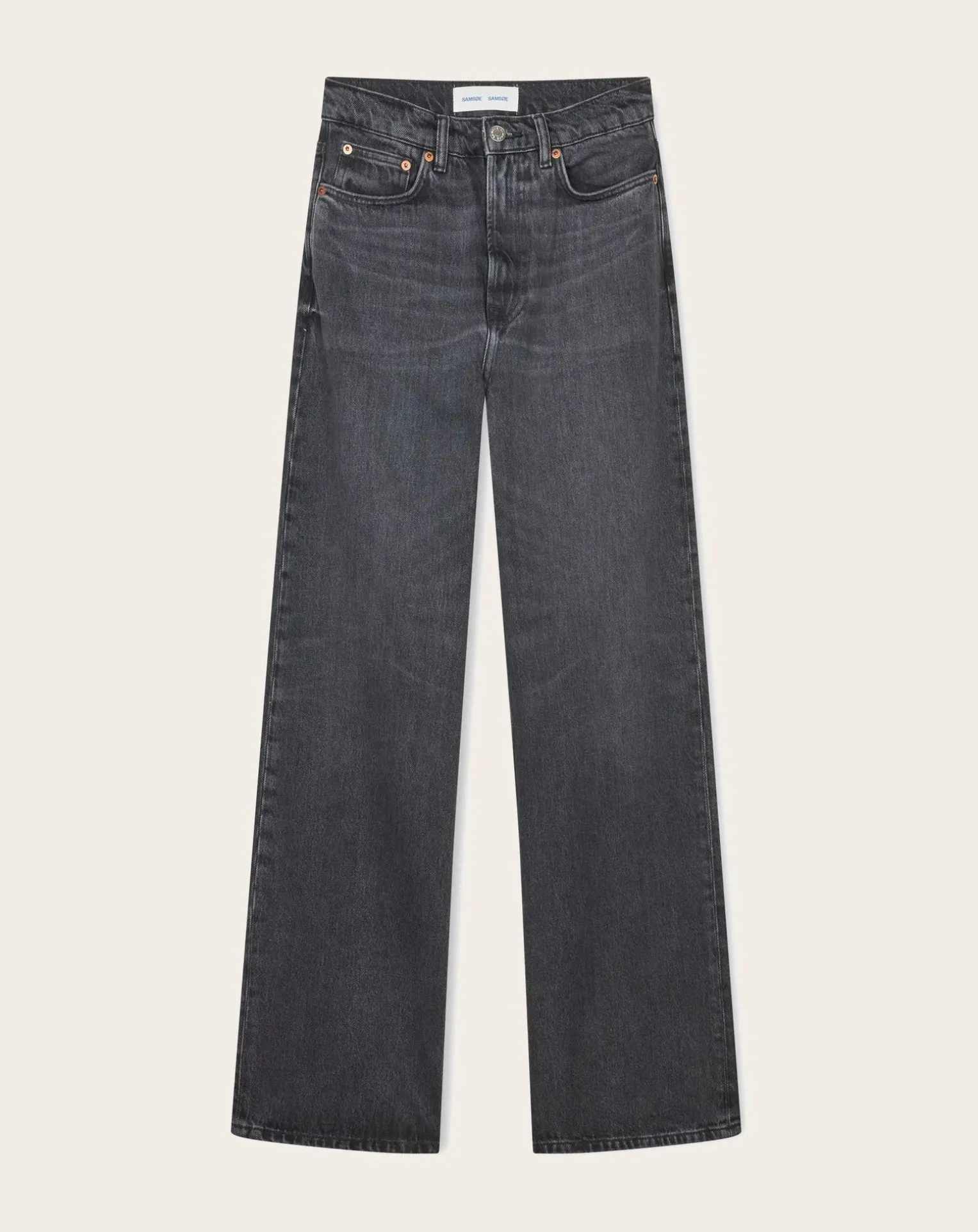 Rebecca high-waisted jeans in cotton