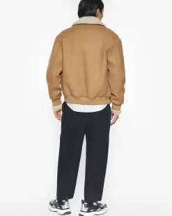 Recycled Wool Sheepskin Collar Jacket