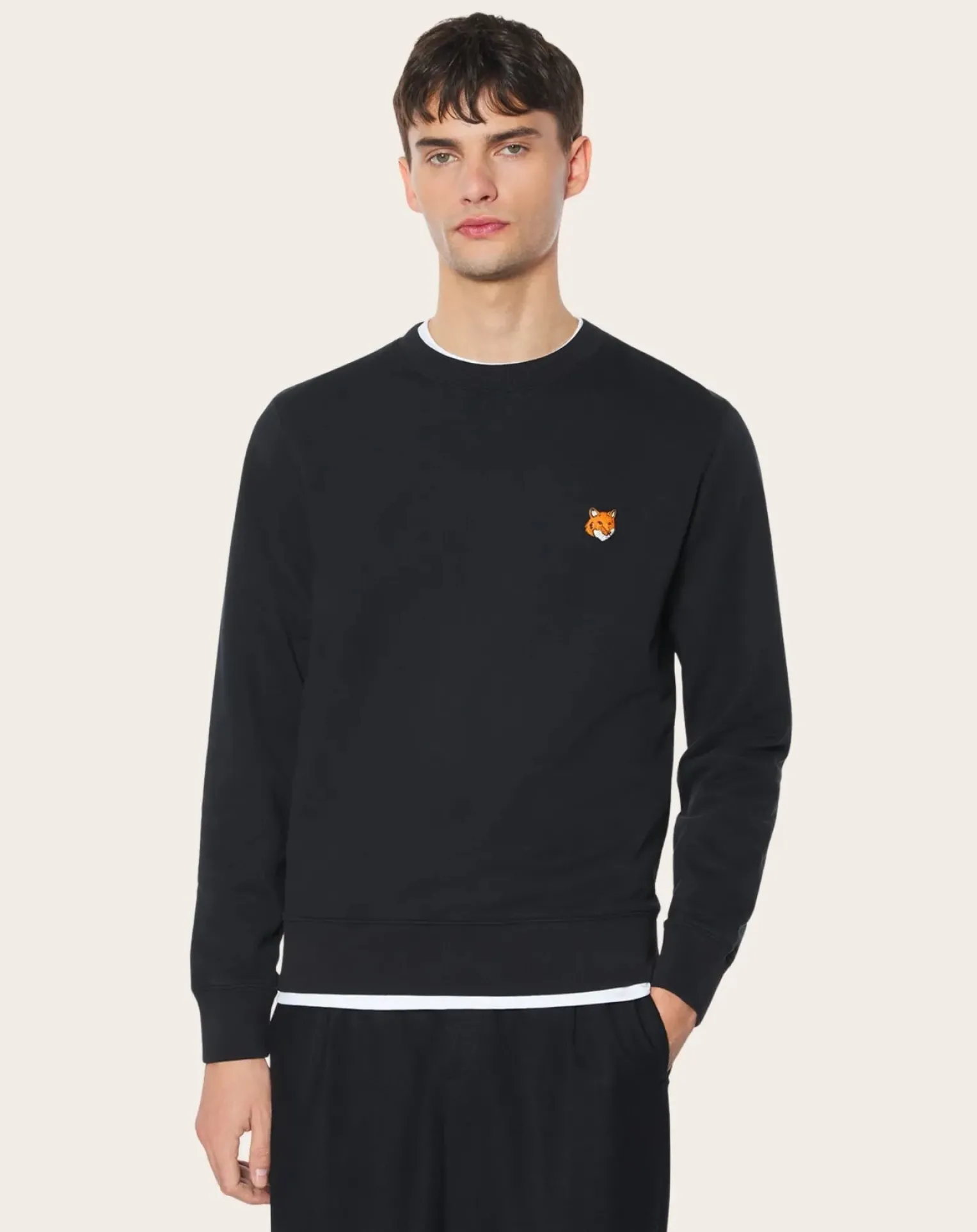 Regular Fit Cotton Fox Head Sweatshirt