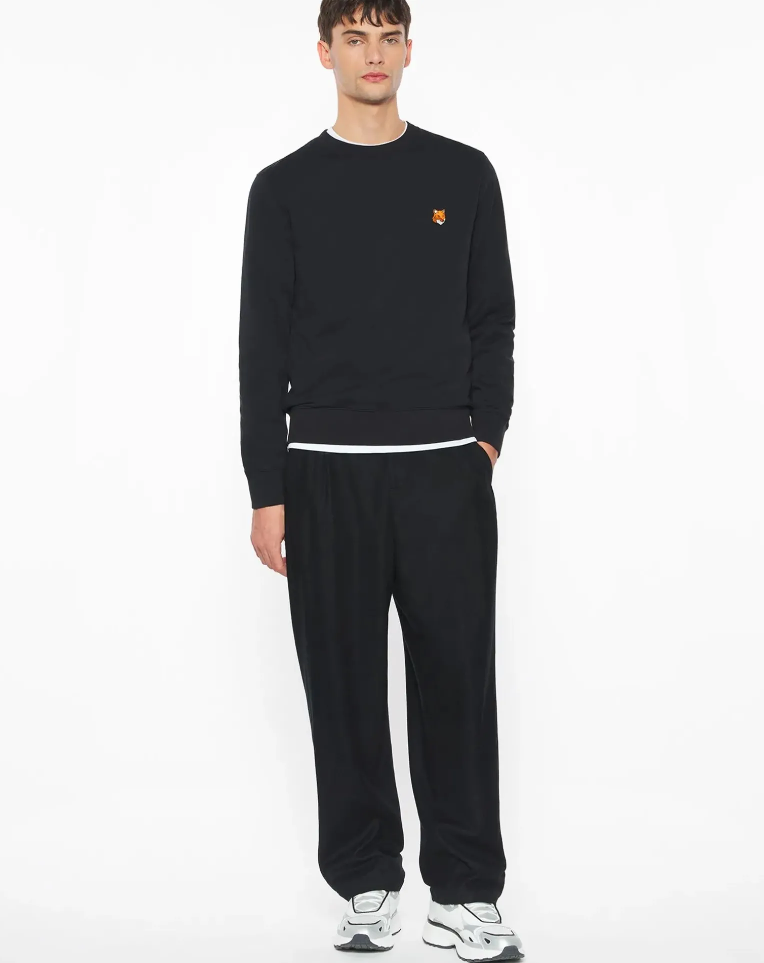 Regular Fit Cotton Fox Head Sweatshirt