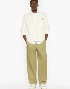 Ribbed Wool Fox Head Cardigan