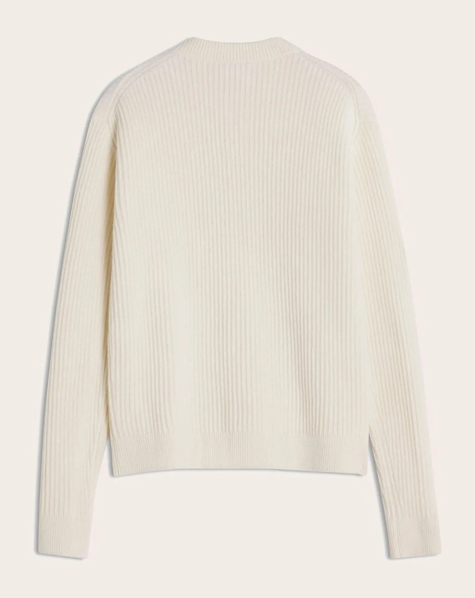 Ribbed Wool Fox Head Cardigan