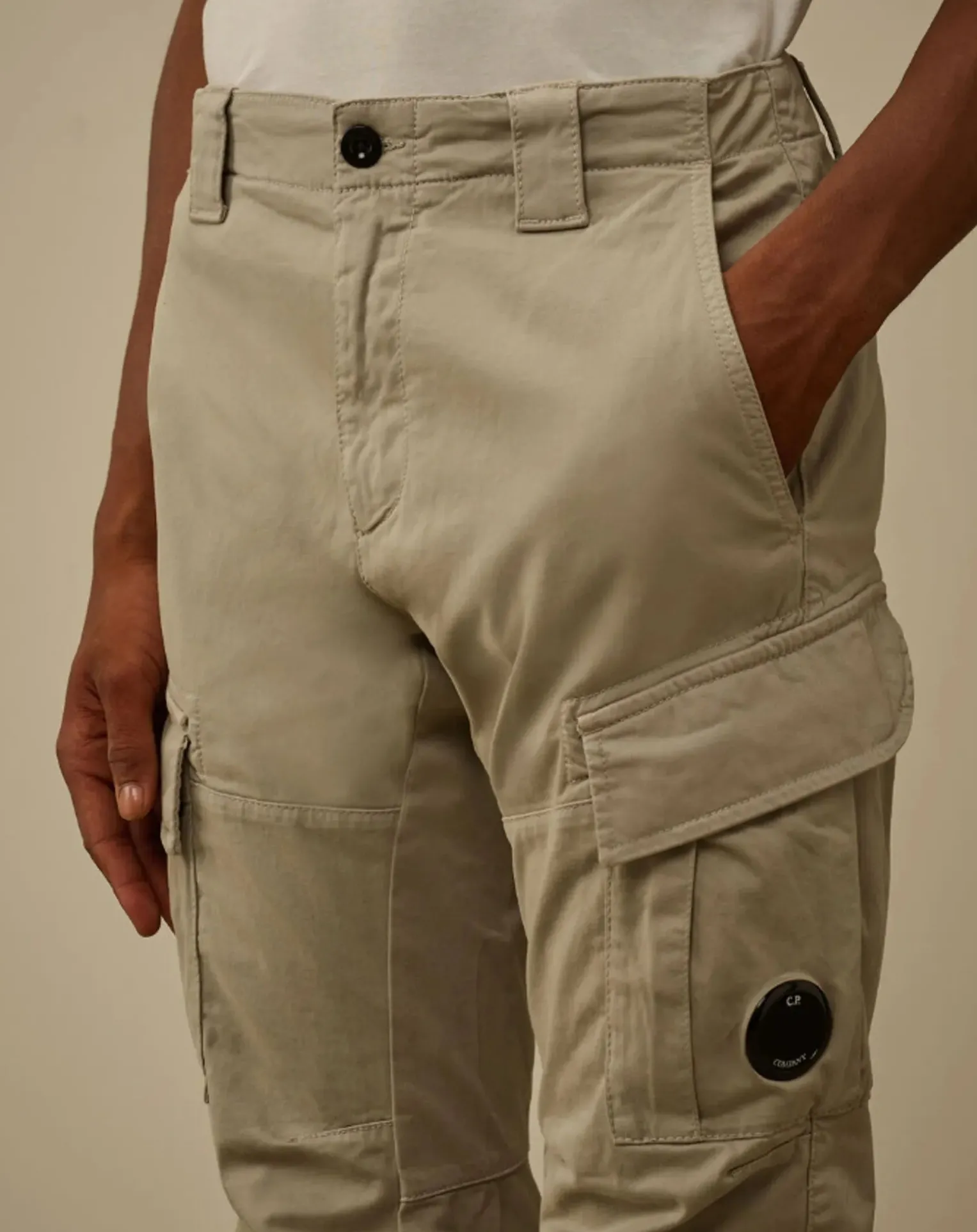 Satin Stretch Cargo Pants