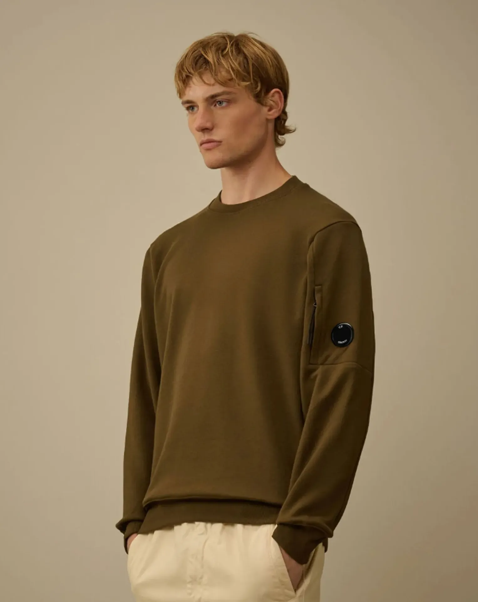 Scratchy Diagonal Molton Round Neck Sweatshirt