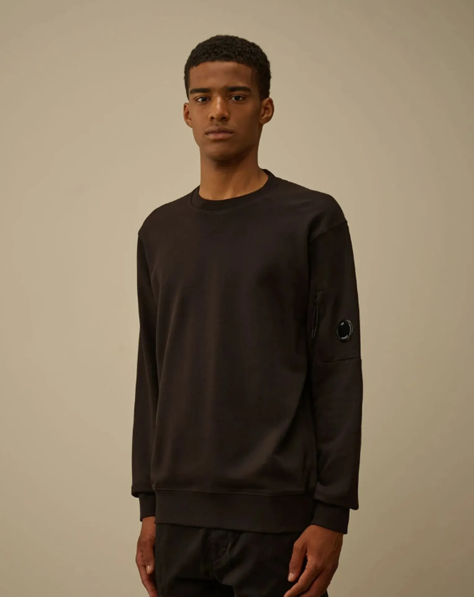 Scratchy Diagonal Molton Round Neck Sweatshirt