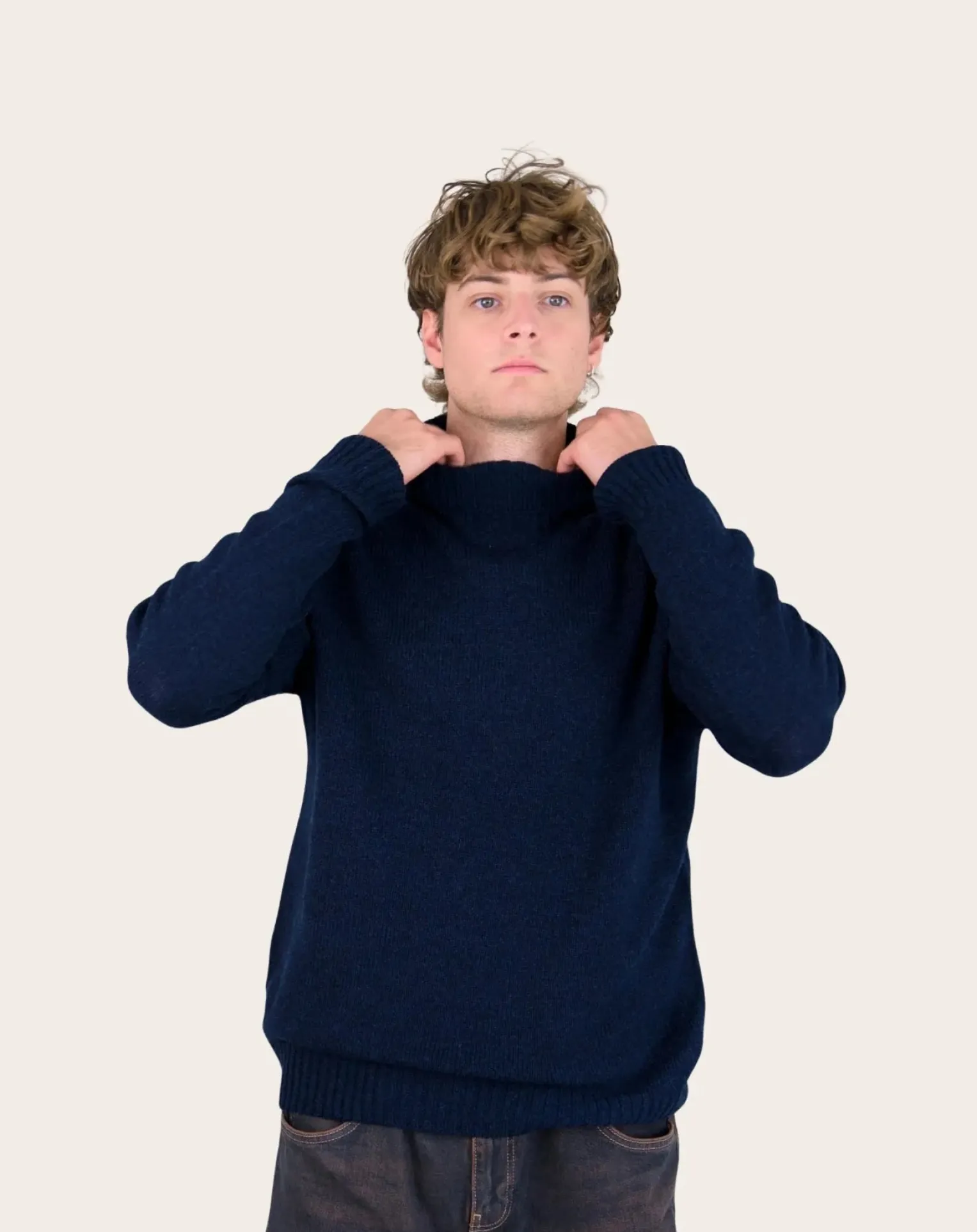 Seamless Wool Turtleneck Sweater