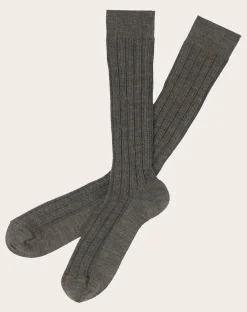 Set of 2 Pairs of Wool Ribbed Knee Highs - Women's Collection