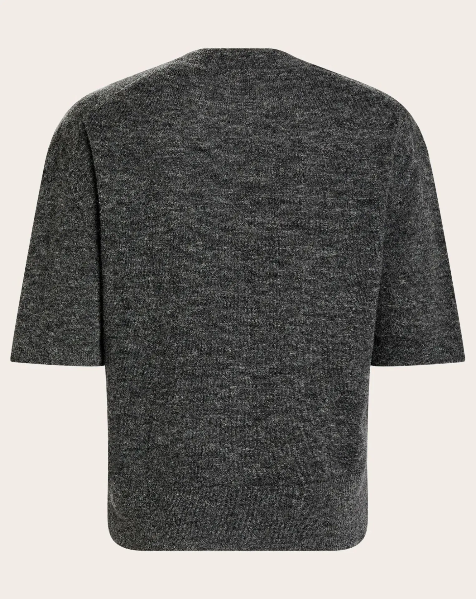 Short-sleeved alpaca sweater