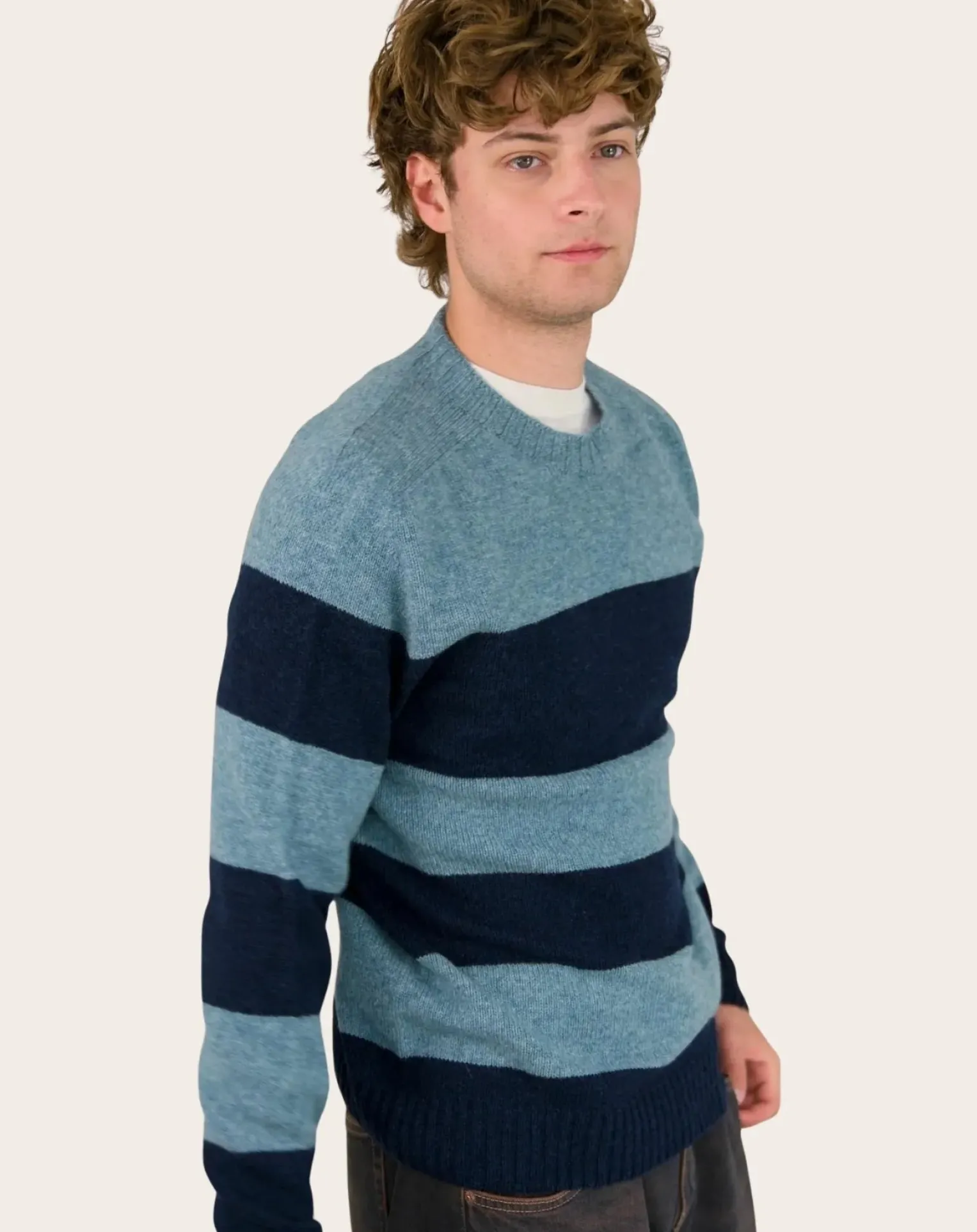 Striped Wool Seamless Sweater