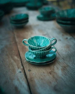 Tasse à expresso avec soucoupe Verde Lanza - Set de 2