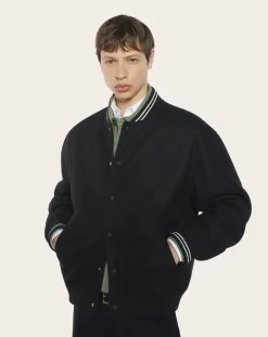 Teddy Varsity Wool and Cashmere Jacket