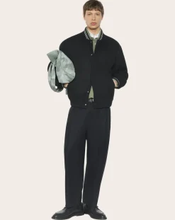 Teddy Varsity Wool and Cashmere Jacket