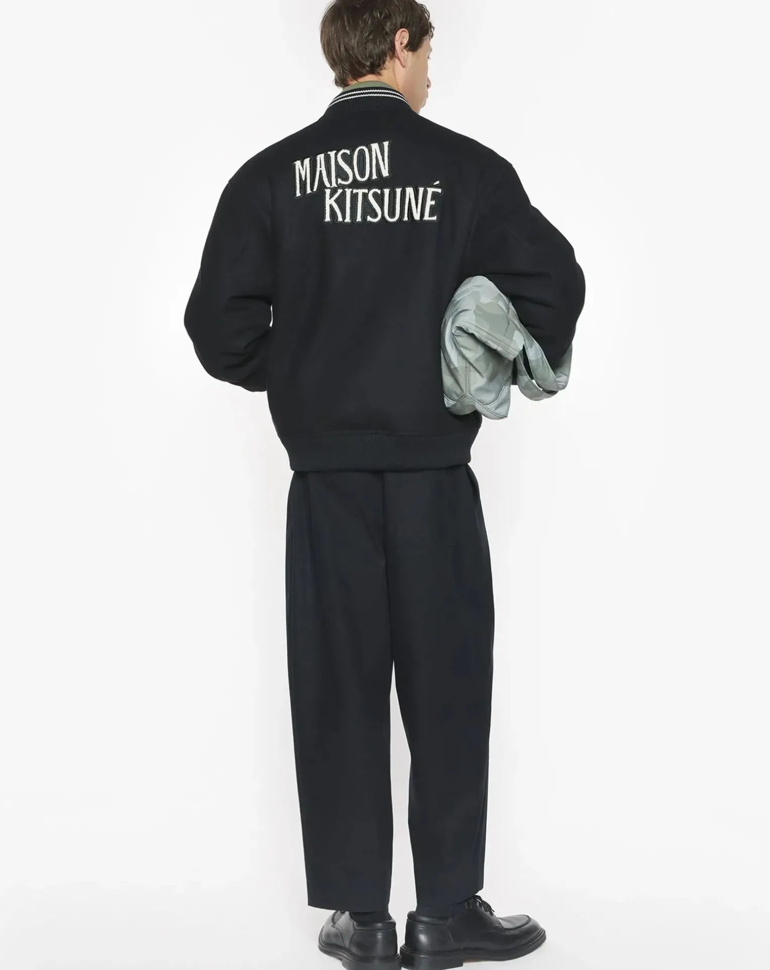 Teddy Varsity Wool and Cashmere Jacket