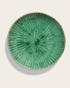 Verde Lanza plates, Pascale Naessens - Set of 2