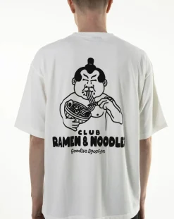 White Noodles T-shirt in organic cotton