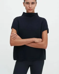 Ximena stand-up collar sweater in Yak wool