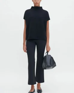 Ximena stand-up collar sweater in Yak wool