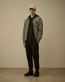 Zipped Hoodie Molton Diagonal Scratched