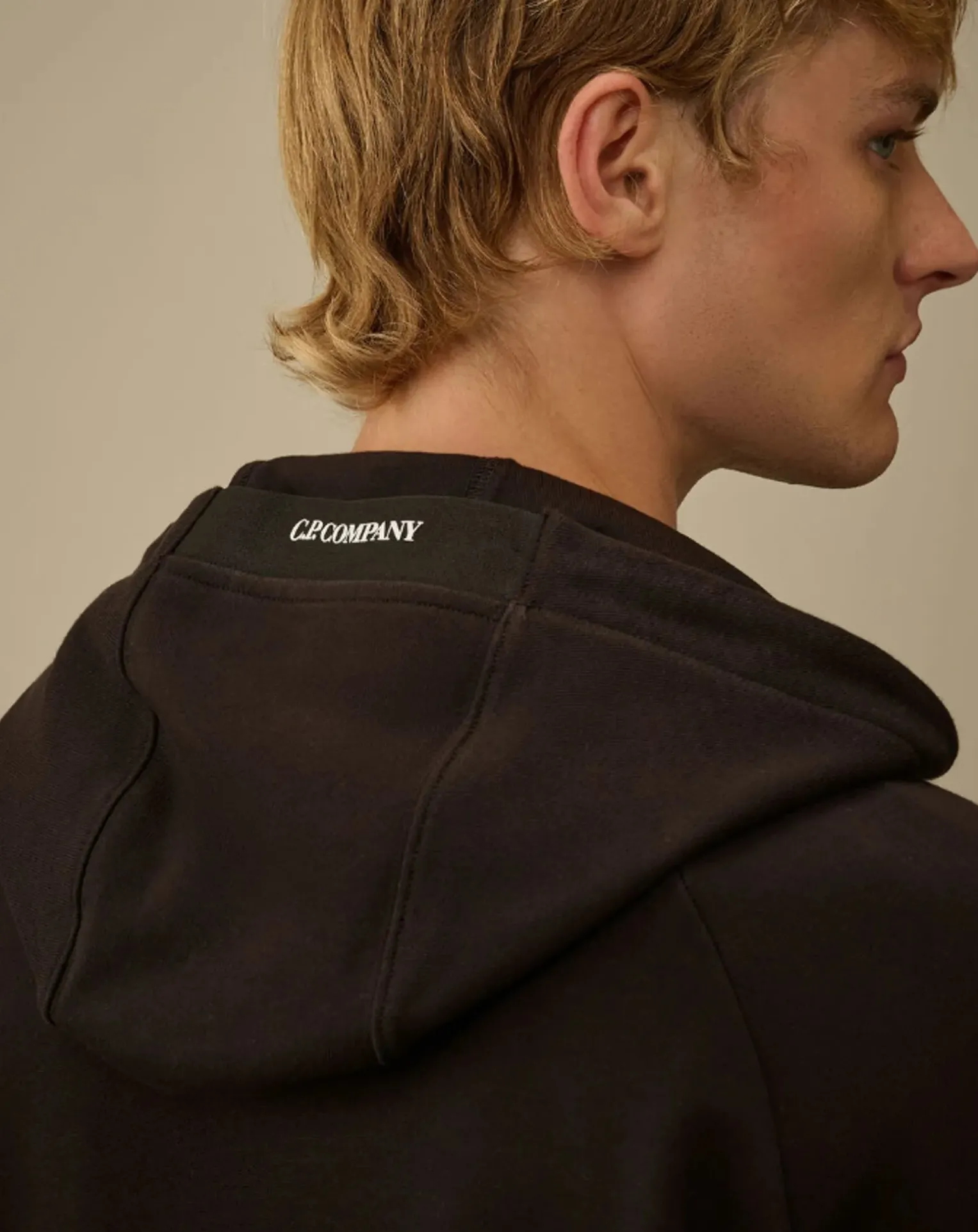 Zipped Hoodie Molton Diagonal Scratched