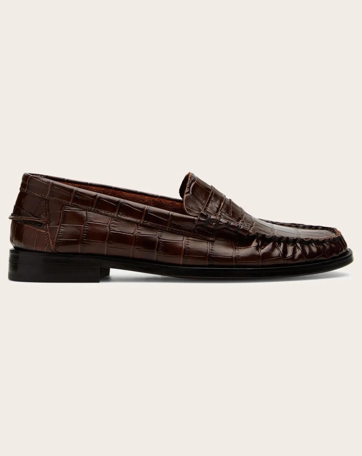 Zoe Crocodile Effect Loafers